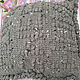 dark grey and white fleck cushion 18 by 18 inches with 20 inch filler just to give it that extra fullness and comfort