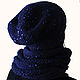To better visualize the model, click on the photo CUTE-KNIT NAT Onipchenko Fair Masters to Buy a hat, beanie and Snood blue
