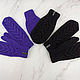 5 PCs. Mittens for lovers Lovebirds knitted Purple Night. Mittens. Space Cat Knitting. Online shopping on My Livemaster.  Фото №2