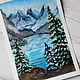 Watercolor drawing "Banff national park" Canada. Cards. Olga pervie_igrushki. Интернет-магазин Ярмарка Мастеров.  Фото №2