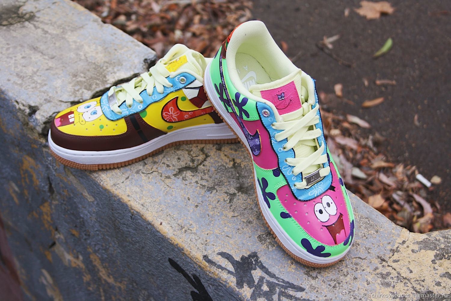 Nike air force 1 spongebob best sale