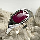 Ring with natural ruby 2,23 ct silver handmade. Rings. Bauroom - vedic jewelry & gemstones (bauroom). Online shopping on My Livemaster.  Фото №2