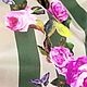 La tela: Rayas de seda natural y rosas. Fabric. AVS -dressshop. Интернет-магазин Ярмарка Мастеров.  Фото №2