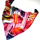 Abstraction to Buy a Gift for a woman Gift girl Handmade Hand painted Colorful Buy batik scarf, Buy silk scarf shawl, Buy Women's gift scarf Abstract composition .
