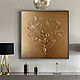 Golden Interior Painting Painting with a golden heart on canvas, Pictures, Moscow,  Фото №1