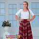Warm skirt with pockets 'Christmas tree' red-Burgundy. Skirts. Slavyanskie uzory. Online shopping on My Livemaster.  Фото №2
