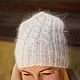 Order Sets of headgear: Set of Downy Hat Shirt Front Mittens. Down shop. Livemaster. . Headwear Sets Фото №3