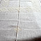Large tablecloth gray linen ivory embroidery. Tablecloths. EmbroideryINNAI. My Livemaster. Фото №4
