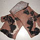 Wool felted handicraft, Mitts, Moscow,  Фото №1