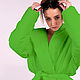 Outerwear: Bright hooded down jacket ' Green Apple', Down jackets, Moscow,  Фото №1