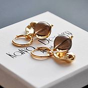 Украшения handmade. Livemaster - original item Earrings transformers: Smoky Quartz. Handmade.