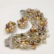 Украшения handmade. Livemaster - original item Jewelry sets: Bracelet and earrings 