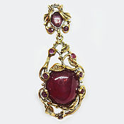 Украшения handmade. Livemaster - original item The author`s pendant is a 925 silver pendant with natural rubies. Handmade.