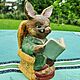 Винтаж: Антикварная статуэтка Lapin бисквитный фарфор Франция. Статуэтки винтажные. Антиквариат и винтаж из Франции. Интернет-магазин Ярмарка Мастеров.  Фото №2