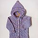 Cardigan: Children's knitted blouse with a hood made of wool lilac. Childrens cardigan. Knit for you (Irina). Online shopping on My Livemaster.  Фото №2