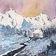 Watercolor painting ' Mountain valley', Pictures, Moscow,  Фото №1