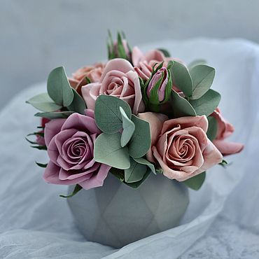 Шторы нежно розовые цветы