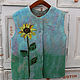 Sunflower vest for girls. Childrens vest. silk wool. Online shopping on My Livemaster.  Фото №2