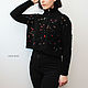  Women's cropped Black cardigan. Cardigans. CUTE-KNIT by Nata Onipchenko. Online shopping on My Livemaster.  Фото №2