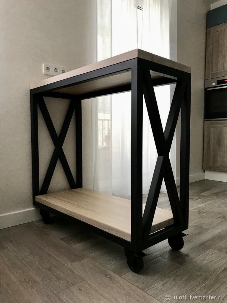 Bar counter on wheels made of solid oak (project g. Moscow) купить на