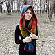 Copy of Green hooded scarf. Hoods. Knitted fairy tales (empatik). Online shopping on My Livemaster.  Фото №2