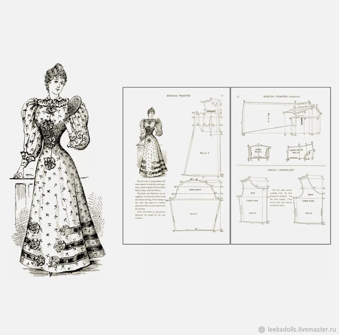 Выкройка платья в викторианском стиле