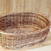 Круглая корзинка для расстойки теста плетеная из лозы