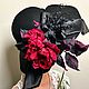 Шляпа чёрная фетровая с красной розой, Шляпы, Санкт-Петербург,  Фото №1