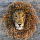 Textile boho brooch lion, Brooches, Pskov,  Фото №1