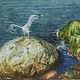 Landscape watercolor 'Svetlogorsk, stones, sea', Seagull, watercolor. Pictures. Faina-art. Online shopping on My Livemaster.  Фото №2
