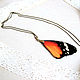 Order Resin Butterfly Wing Pendant Orange Black Resin Jewelry Set. WonderLand. Livemaster. . Pendants Фото №3
