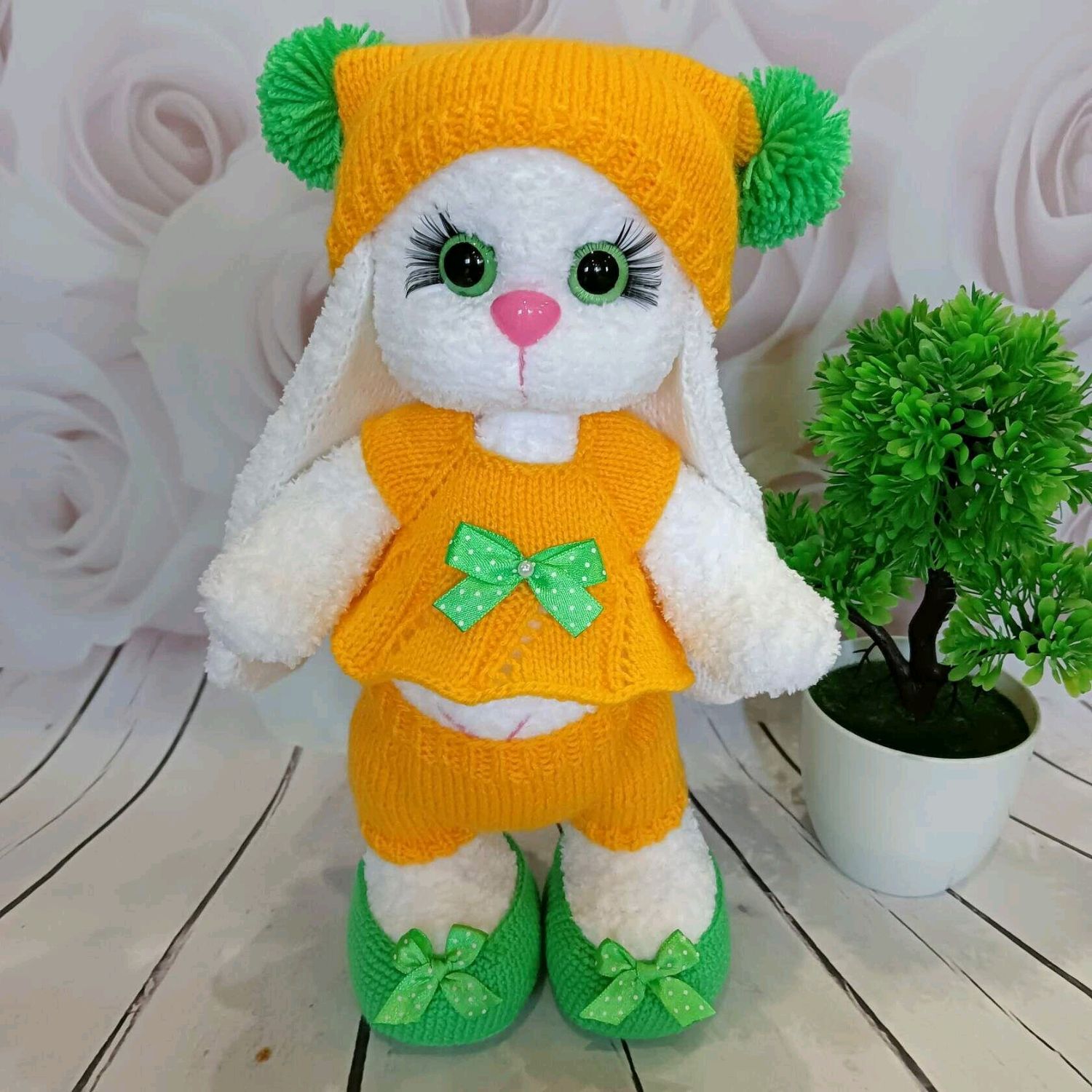 Зайка плюшевая в интернет-магазине Ярмарка Мастеров по цене 1400 ...