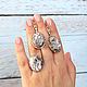 Arabella earrings and ring with moss agate in 925 DD0007 silver. Jewelry Sets. Sunny Silver. My Livemaster. Фото №4