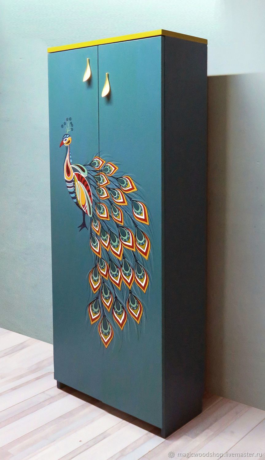 Шкаф-обувница \"Павлин\" в интернет-магазине Ярмарка Мастеров по цене ...