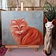 Painting with a cat Red cat oil painting. Pictures. Kind paintings by Irina Belozerova. Online shopping on My Livemaster.  Фото №2