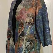 Одежда handmade. Livemaster - original item coat: Felted Cardigan Poppies. Handmade.
