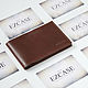 Order Business card holder for men and women Mini made of genuine leather. EZCASE - Leather Design Studio. Livemaster. . Business card holders Фото №3