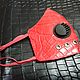 Protective reusable mask made of red crocodile skin!. Protective masks. SHOES&BAGS. Online shopping on My Livemaster.  Фото №2