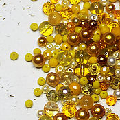 Материалы для творчества ручной работы. Ярмарка Мастеров - ручная работа Beads mix 19 Yellow 10 g. Handmade.