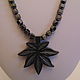 Order Beads-necklace made of hematite ' Stone leaf'. Magic box. Livemaster. . Necklace Фото №3