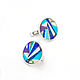 Order EARRINGS with Turquoise, Lapis Lazuli, Mother of PEARL. Sergiani work. ARIEL - MOSAIC. Livemaster. . Earrings Фото №3