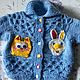 Knitted children's suit for spring (Alpaca, cashmere, blue, white). Sweater Jackets. Olga Shuklina (OlgaShuklina). Online shopping on My Livemaster.  Фото №2