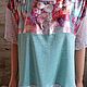 Order Summer light tunic mint and lilac color made of knitwear and silk. Charmante Tutenafelt (crealanafr). Livemaster. . Tunics Фото №3