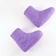 Lavender felted booties from Merino wool 8,7 cm 1 pair, Babys bootees, Moscow,  Фото №1