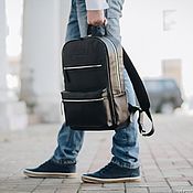 Сумки и аксессуары handmade. Livemaster - original item Backpack leather men 