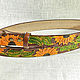 Handmade leather belt 'Sunflowers' color. Straps. schwanzchen. My Livemaster. Фото №6