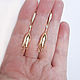 24k gold-plated Wedding Earrings with Zircons, Earrings, Leninogorsk,  Фото №1