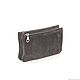 Double grey suede Wallet Pocket cosmetic Bag organizer Clutch leather. Wallets. BagsByKaterinaKlestova (kklestova). Online shopping on My Livemaster.  Фото №2