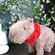 Капибара в шарфике. Амигуруми куклы и игрушки. KnitKat. Интернет-магазин Ярмарка Мастеров.  Фото №2