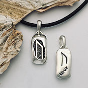 Фен-шуй и эзотерика handmade. Livemaster - original item Strength and Health-Uruz rune, silver pendant. Handmade.